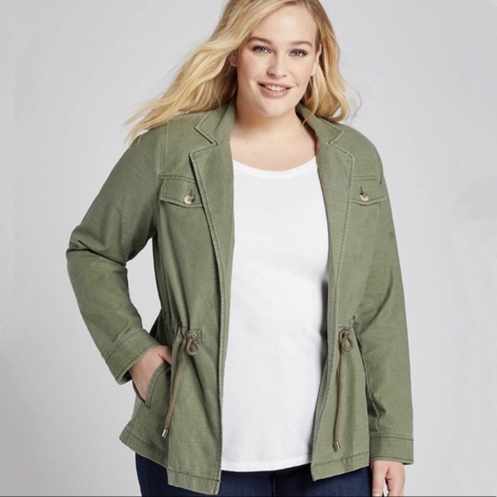 Green utility jacket
